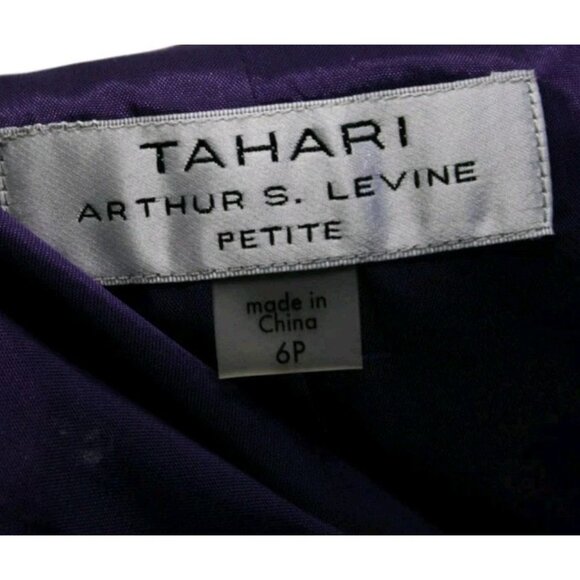 Tahari Arthur S. Levine Career 2 Button Plaid Blazer Gray Purple Lined Size 6P - Picture 6 of 8
